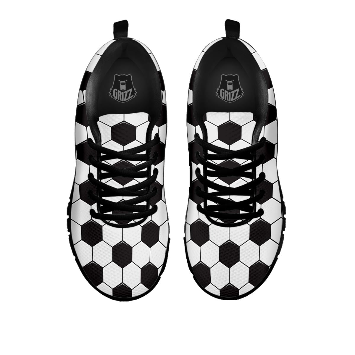 Texture Soccer Ball Print Pattern Black Sneaker-grizzshop