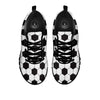 Texture Soccer Ball Print Pattern Black Sneaker-grizzshop