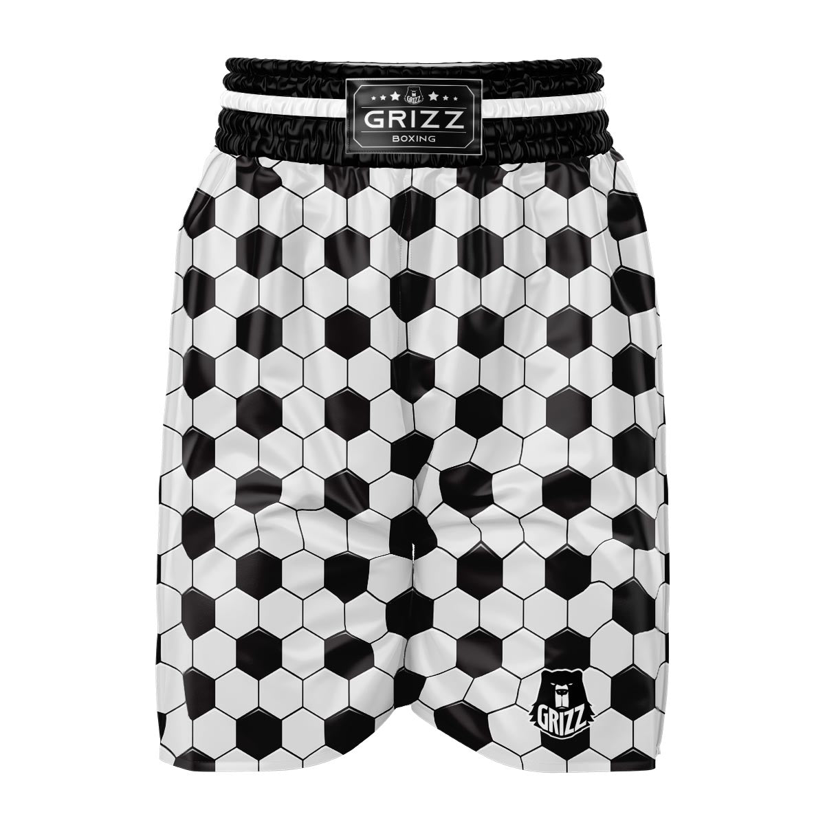 Texture Soccer Ball Print Pattern Boxing Shorts-grizzshop