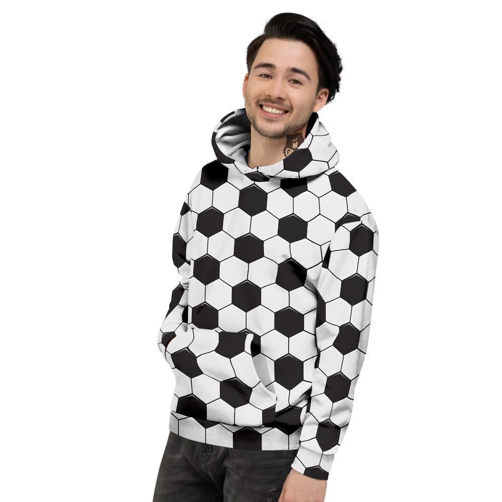 Texture Soccer Ball Print Pattern Men's Hoodie-grizzshop