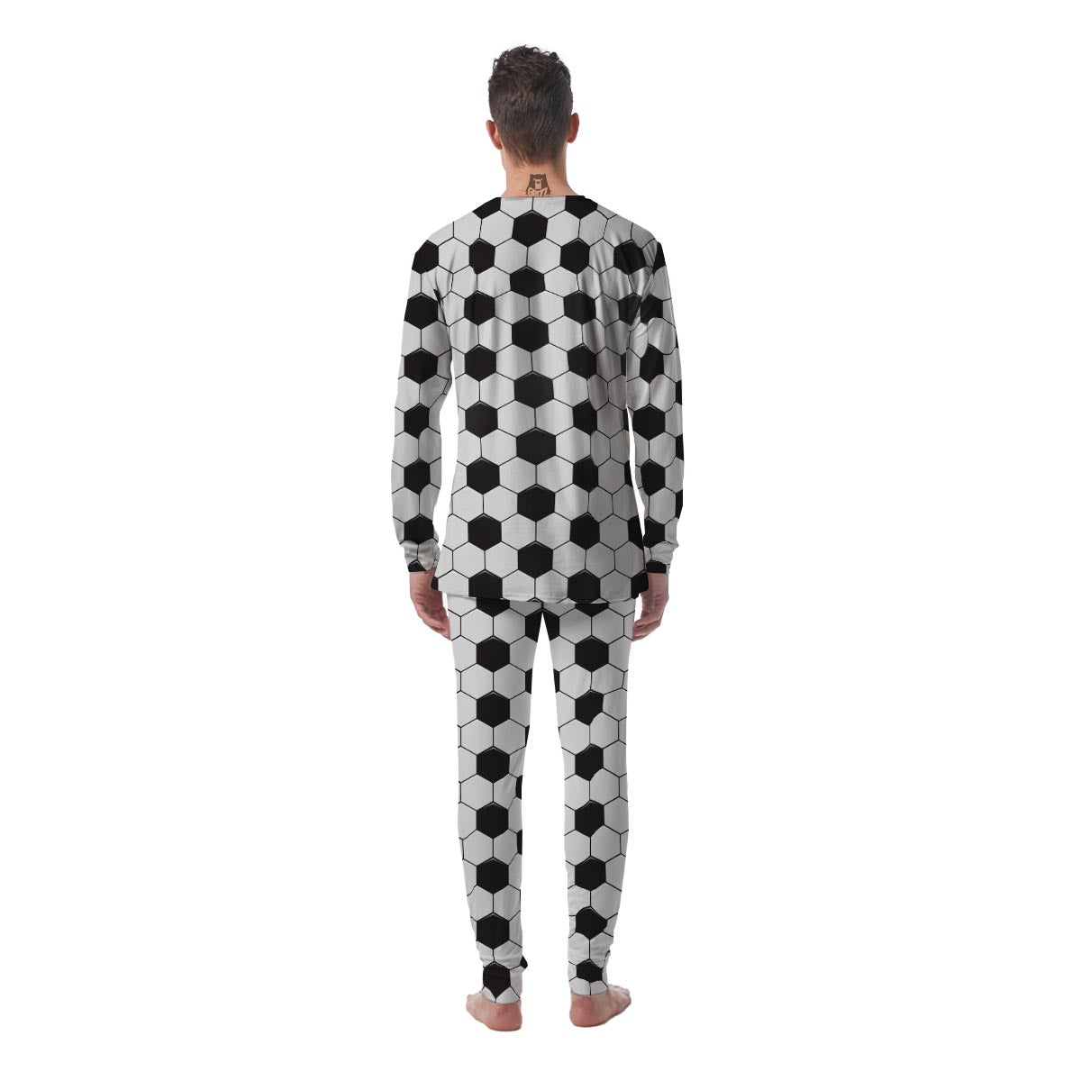 Texture Soccer Ball Print Pattern Men's Pajamas-grizzshop