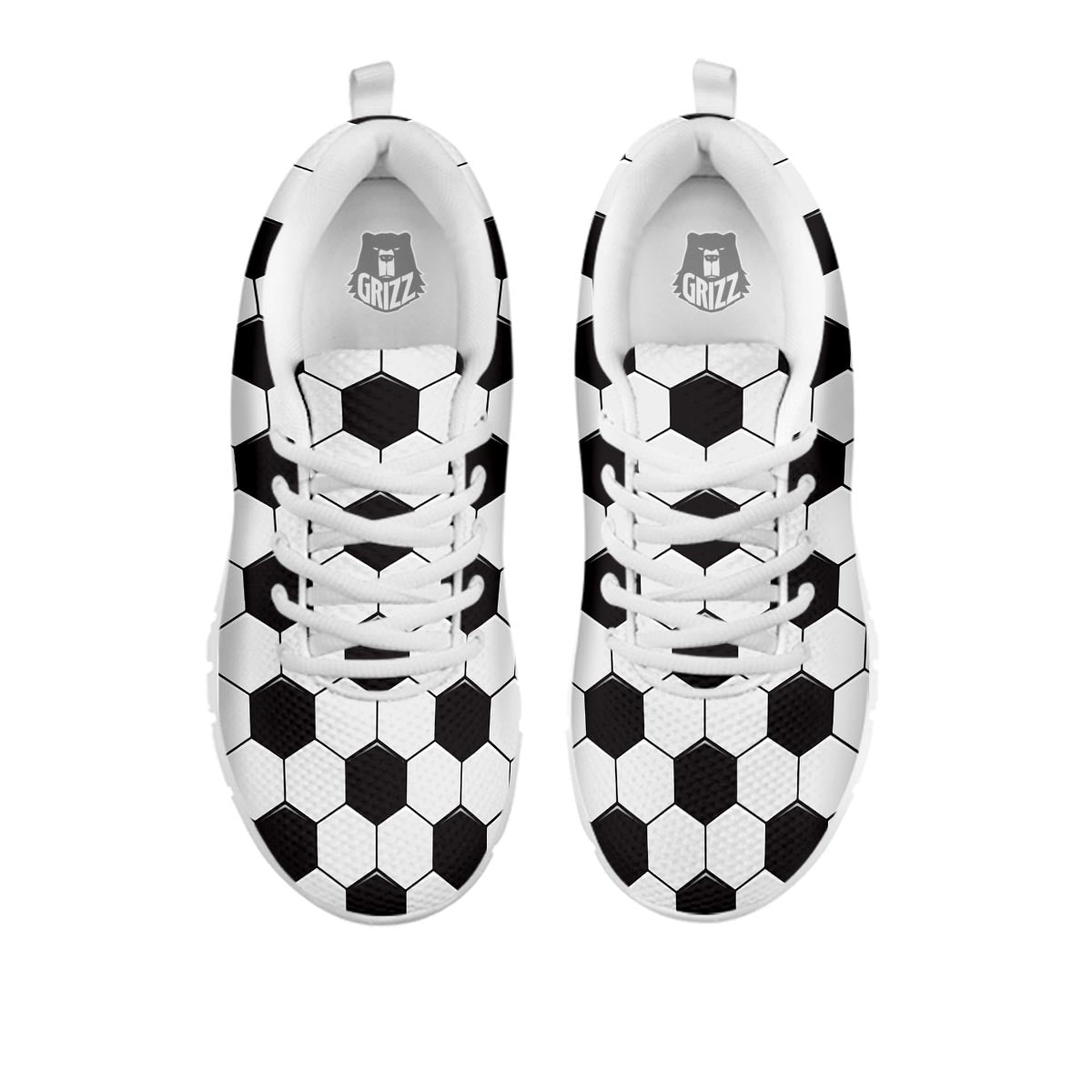 Texture Soccer Ball Print Pattern White Sneaker-grizzshop