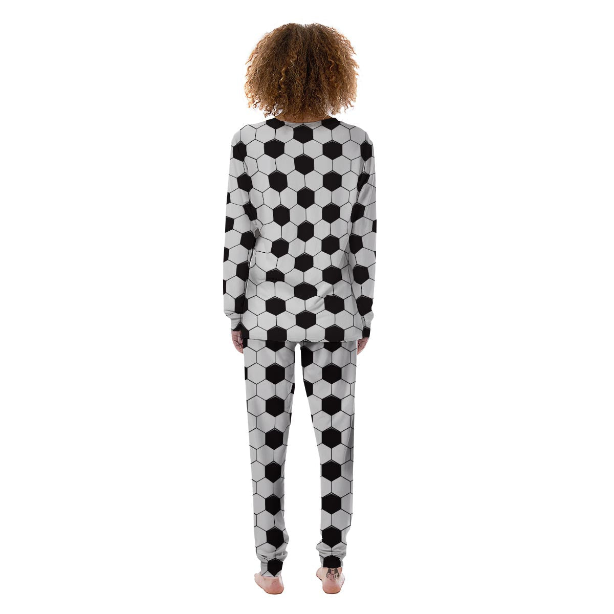 Texture Soccer Ball Print Pattern Women's Pajamas-grizzshop