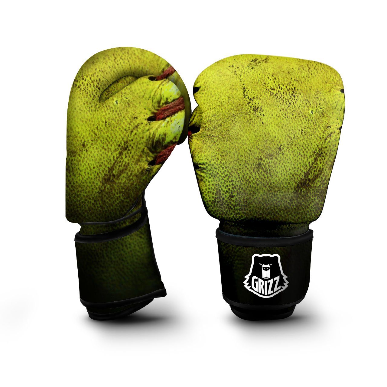 Texture Softball Ball Print Boxing Gloves-grizzshop