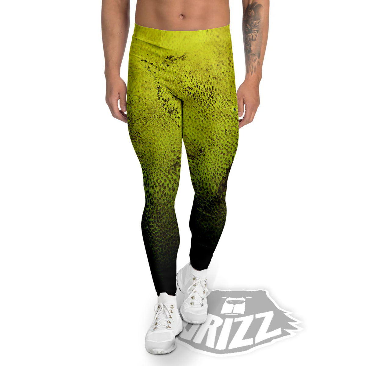 Texture Softball Ball Print Men's Leggings-grizzshop
