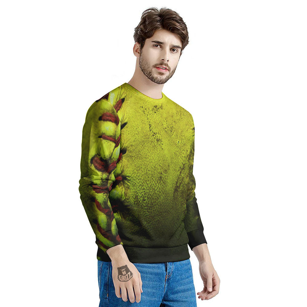 Texture Softball Ball Print Men's Sweatshirt-grizzshop