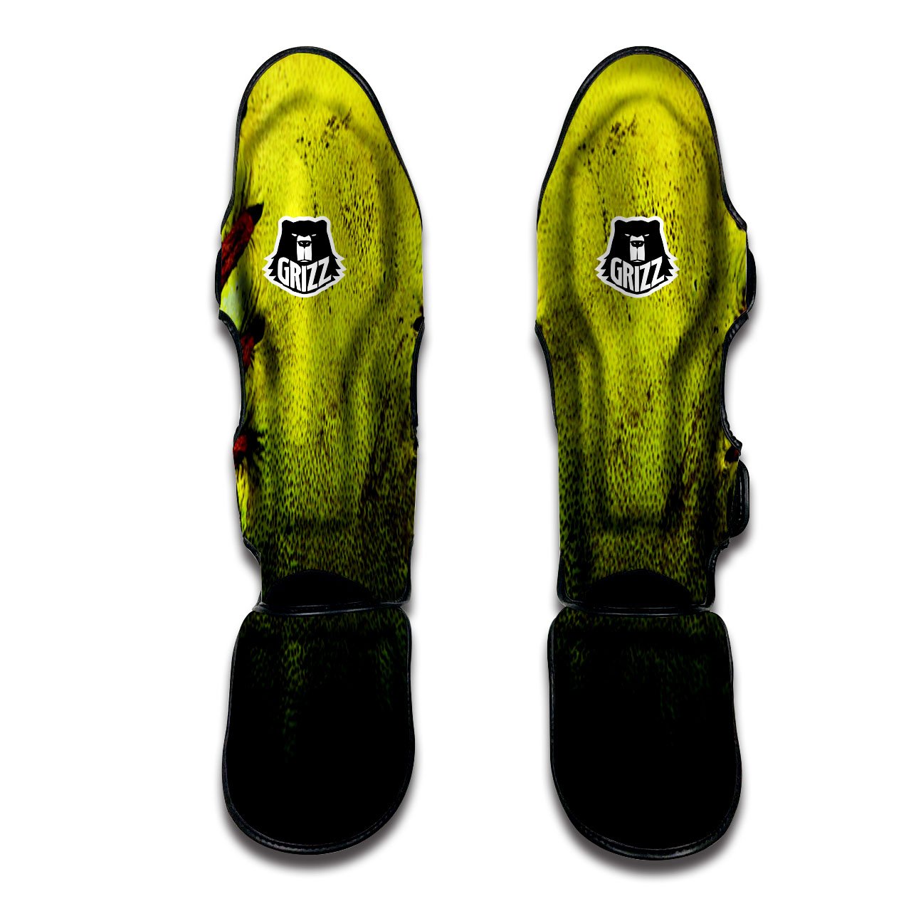 Texture Softball Ball Print Muay Thai Shin Guards-grizzshop