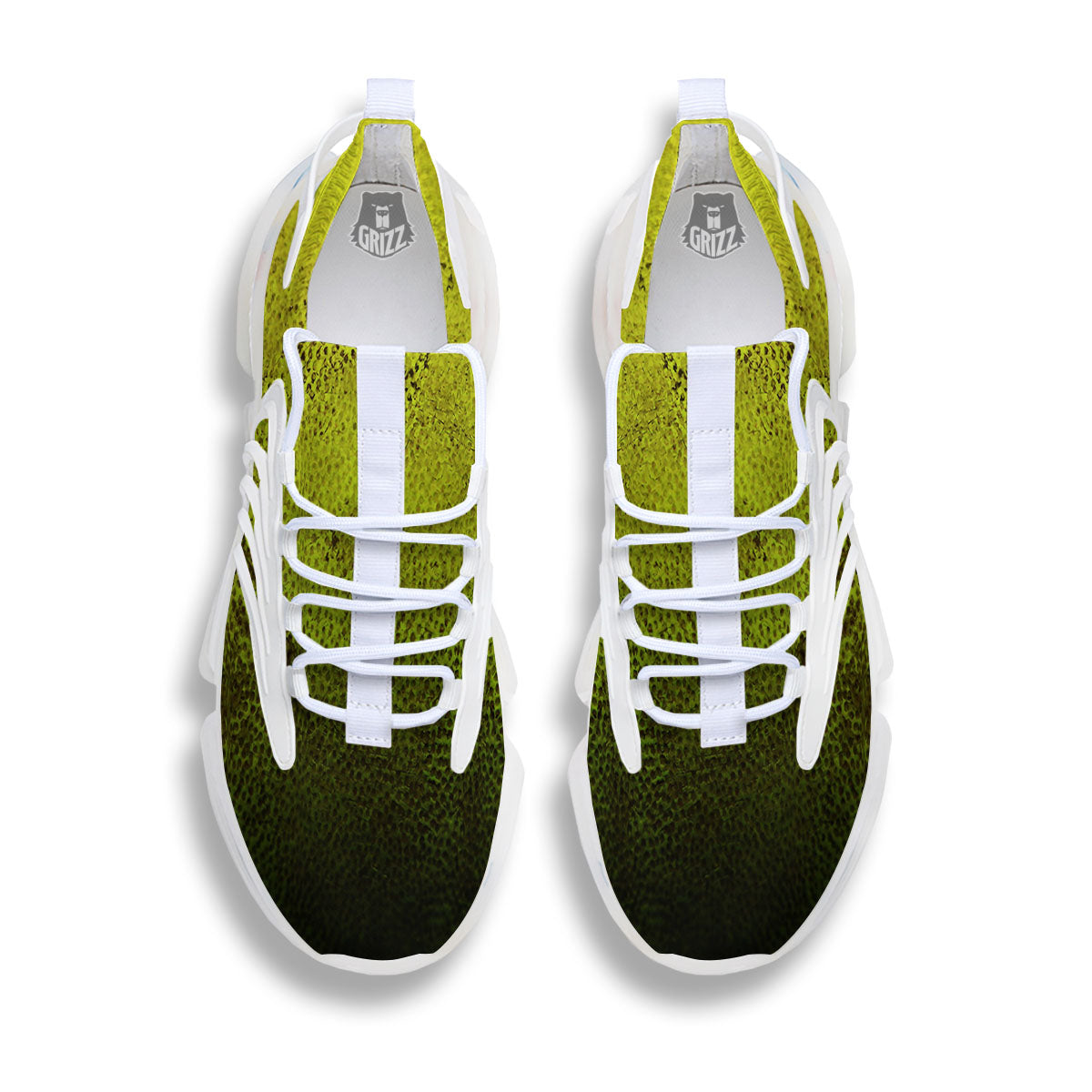 Texture Softball Ball Print White Gym Shoes-grizzshop