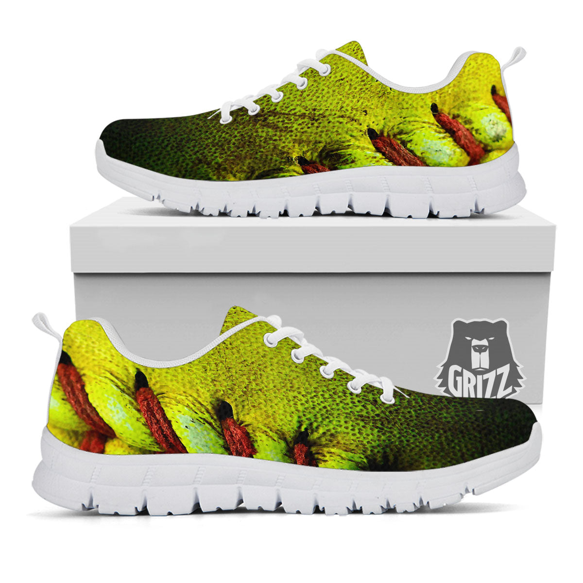 Texture Softball Ball Print White Sneaker-grizzshop