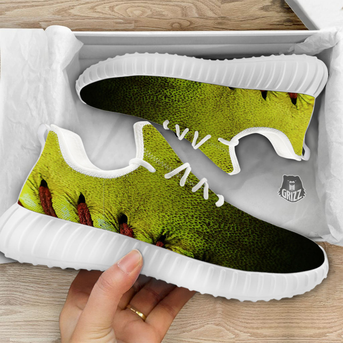 Texture Softball Ball Print White Walking Shoes-grizzshop