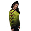 Texture Softball Ball Print Women's Bomber Jacket-grizzshop