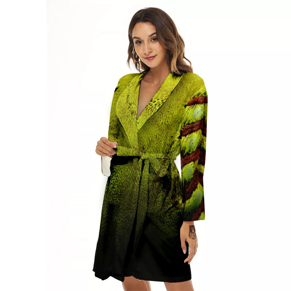 Texture Softball Ball Print Women's Robe-grizzshop