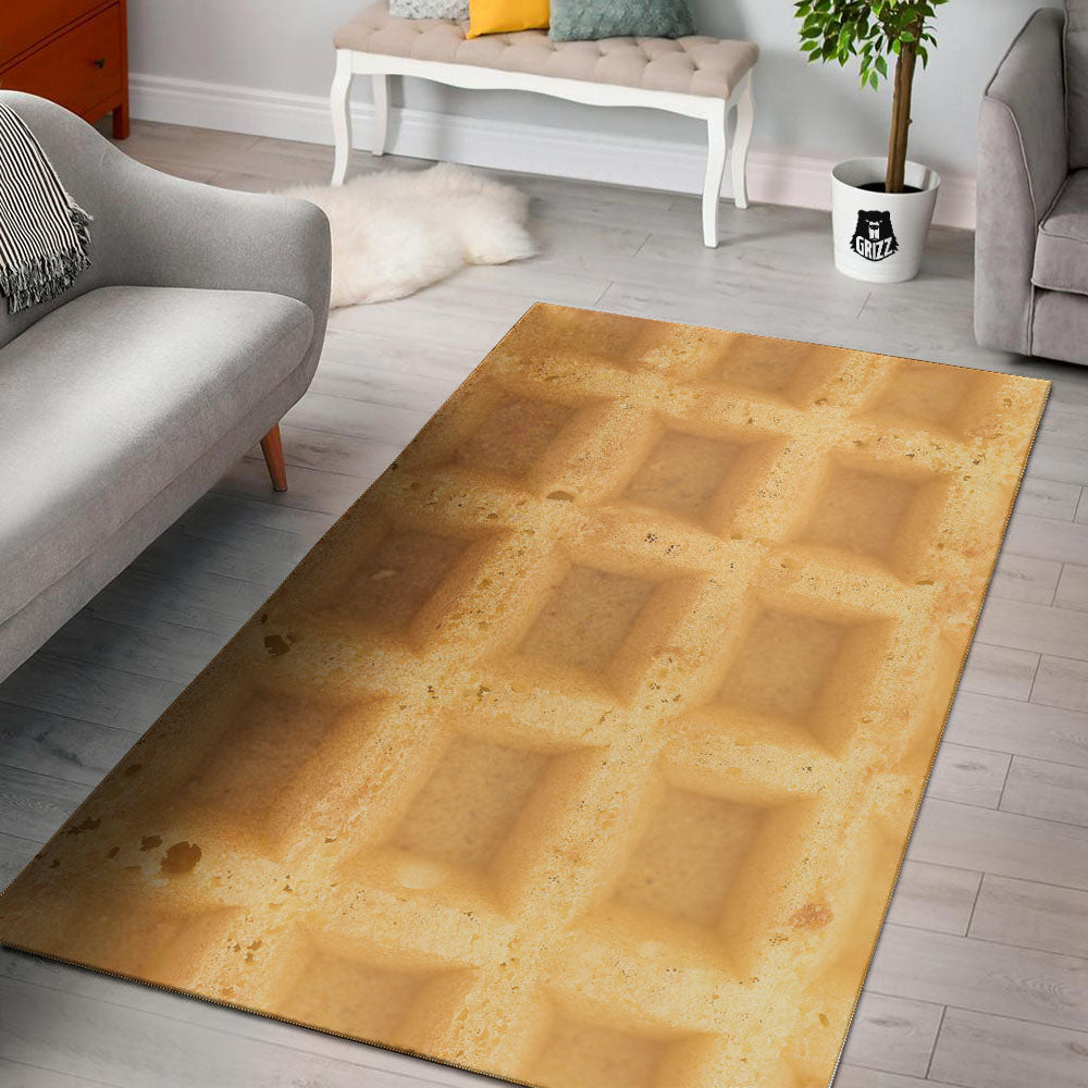 Texture Waffle Print Floor Mat-grizzshop