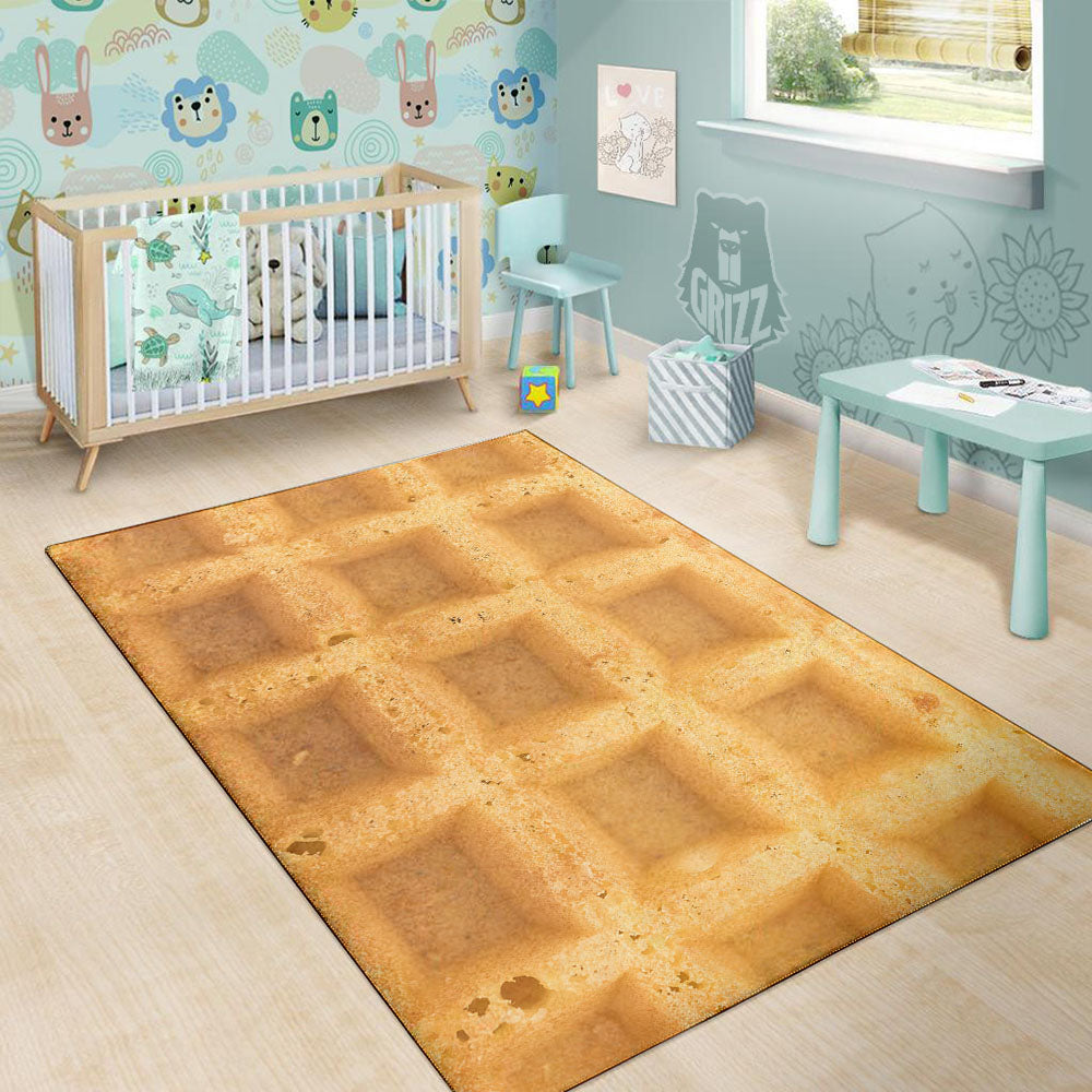 Texture Waffle Print Floor Mat-grizzshop