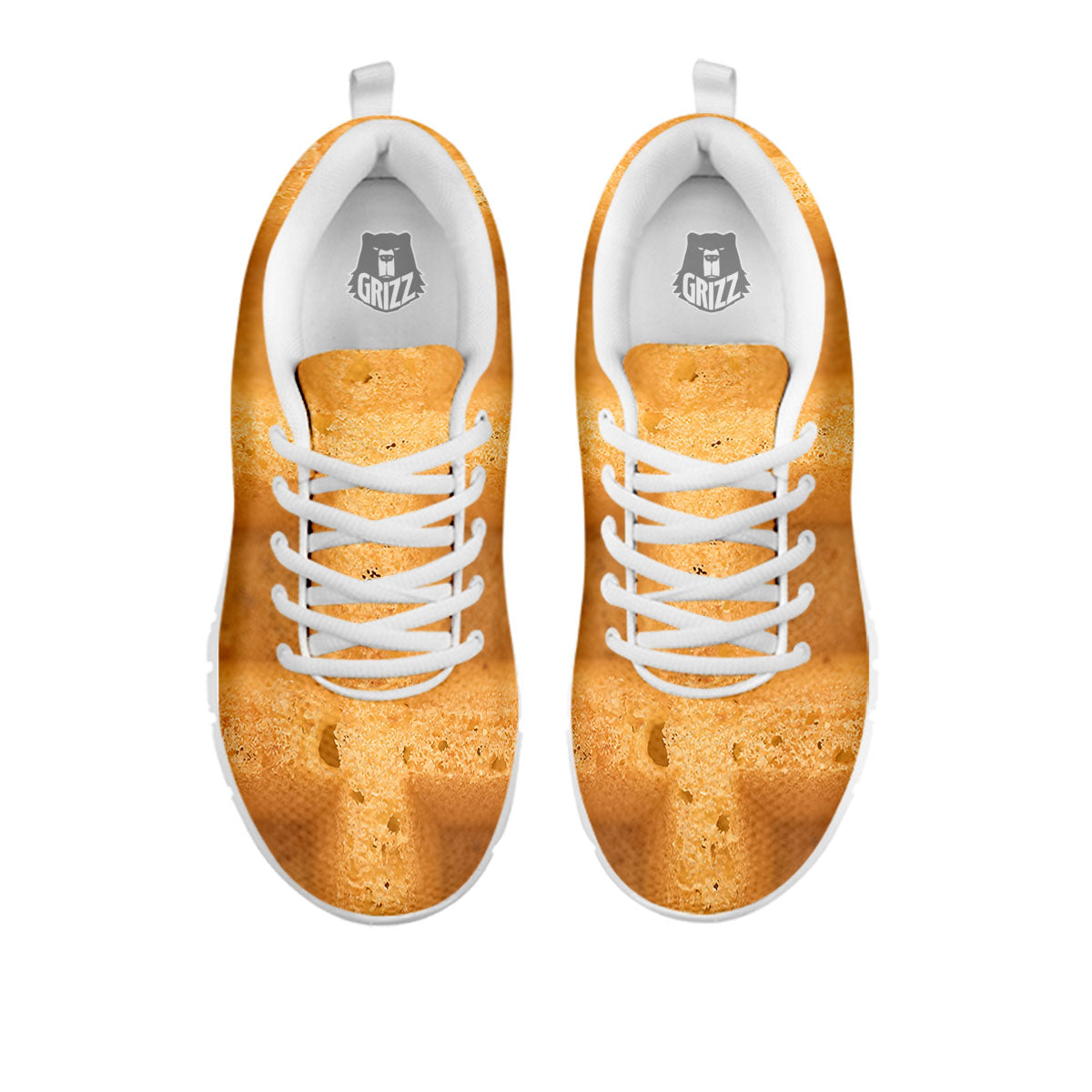 Texture Waffle Print White Sneaker-grizzshop