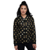 Thai Black And Gold Print Pattern Women's Bomber Jacket-grizzshop