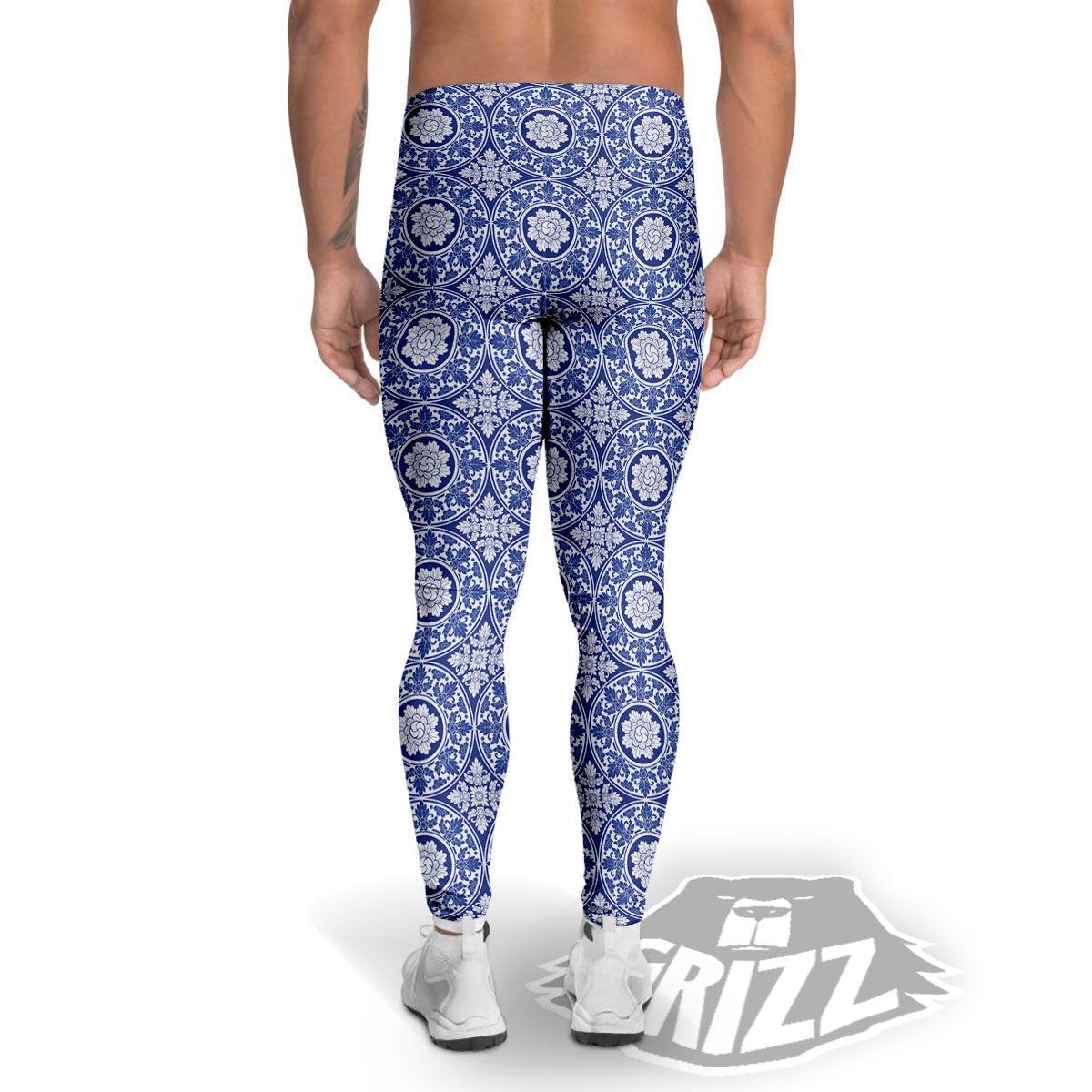 Thai Ethnic Print Pattern Men's Leggings-grizzshop