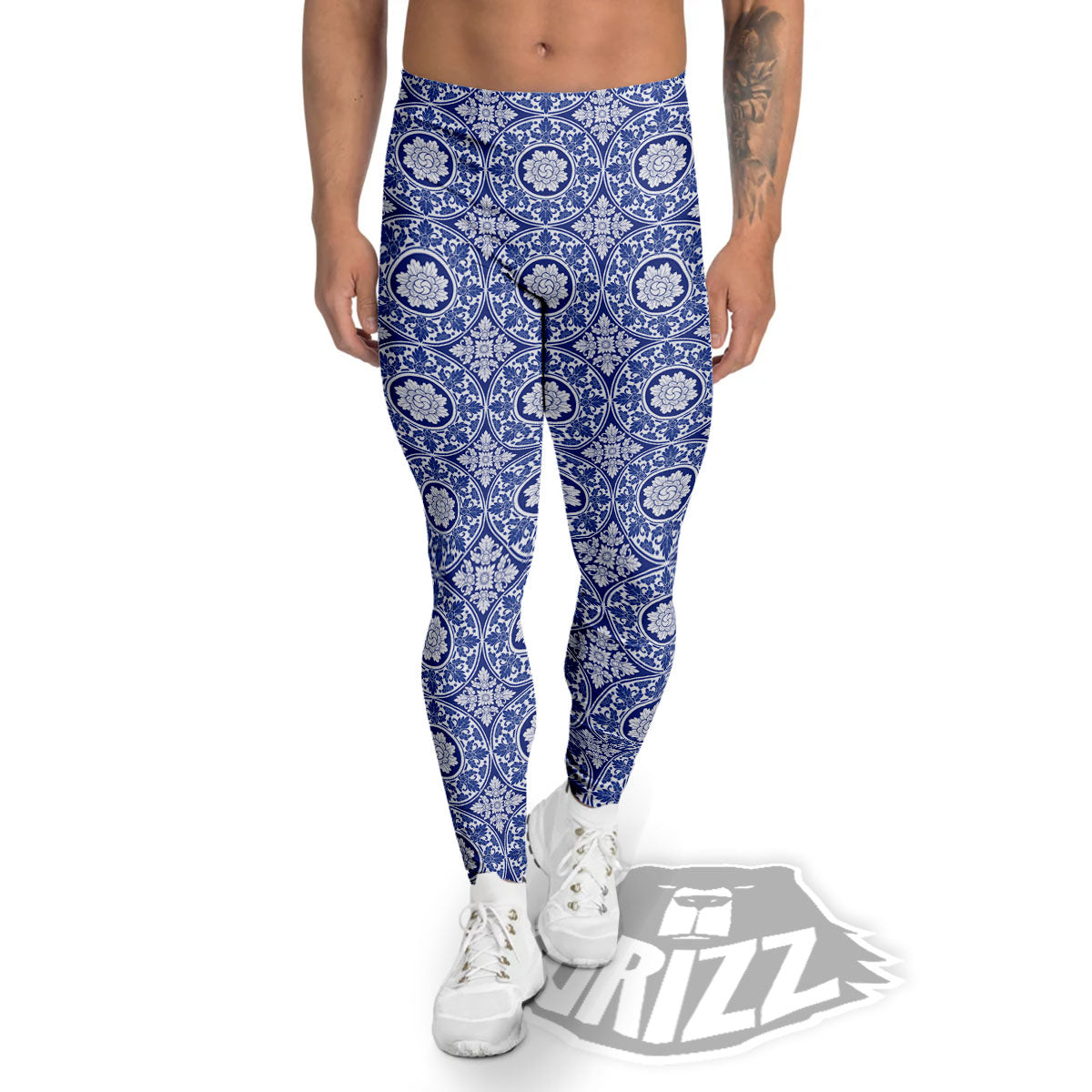 Thai Ethnic Print Pattern Men's Leggings-grizzshop