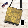 Thai Golden Elephant Print Crossbody Bags-grizzshop