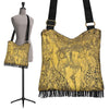 Thai Golden Elephant Print Crossbody Bags-grizzshop