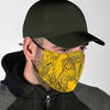 Thai Golden Elephant Print Face Mask-grizzshop