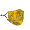 Thai Golden Elephant Print Face Mask-grizzshop