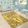 Thai Golden Elephant Print Floor Mat-grizzshop