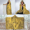 Thai Golden Elephant Print Hooded Blanket-grizzshop