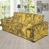 Thai Golden Elephant Print Sofa Covers-grizzshop