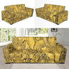 Thai Golden Elephant Print Sofa Covers-grizzshop