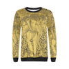 Thai Golden Elephant Print Women Crewneck Sweatshirt-grizzshop