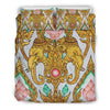 Load image into Gallery viewer, Thai Lotus Elephant Print Duvet Cover Bedding Set-grizzshop