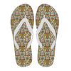 Thai Lotus Elephant Print Men & Women Flip Flops-grizzshop