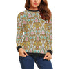 Thai Lotus Elephant Print Women Crewneck Sweatshirt-grizzshop