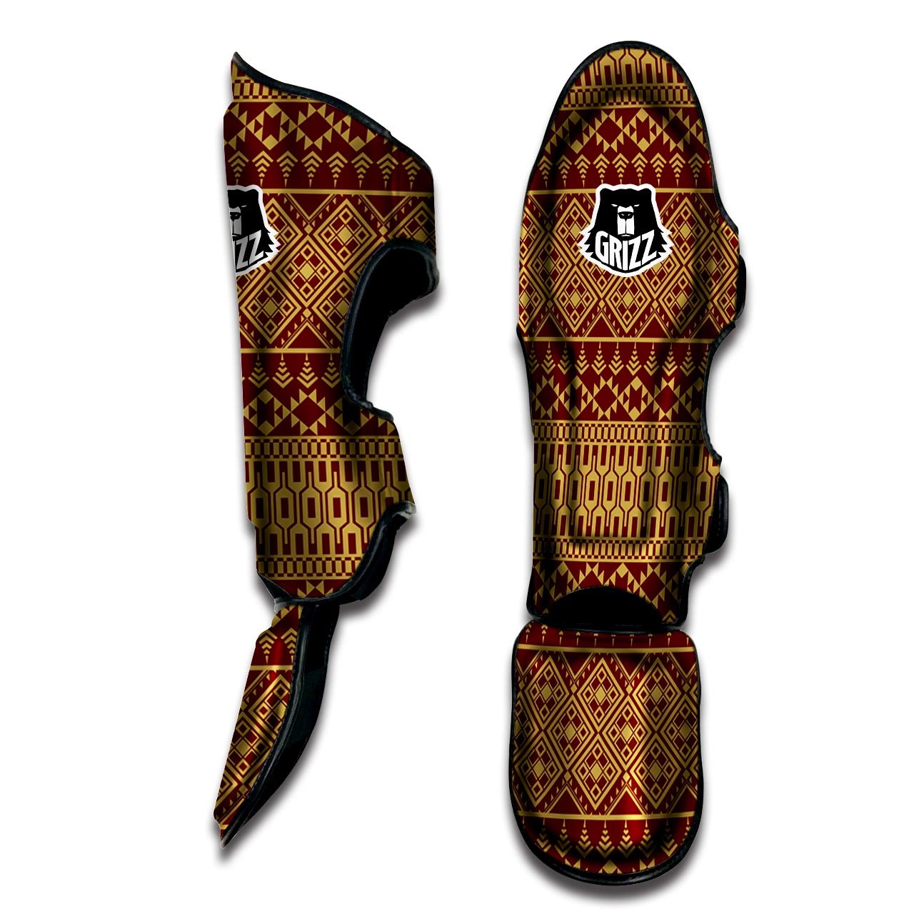 Thai Traditional Print Pattern Muay Thai Shin Guards-grizzshop