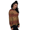 Thai Traditional Print Pattern Women's Bomber Jacket-grizzshop