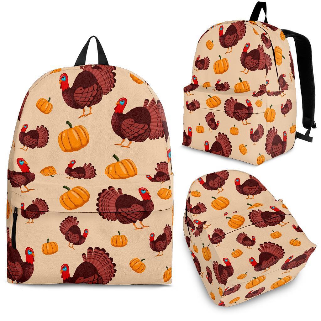 Thankgiving Turkey Pattern Print Backpack-grizzshop