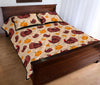 Thankgiving Turkey Pattern Print Bed Set Quilt-grizzshop