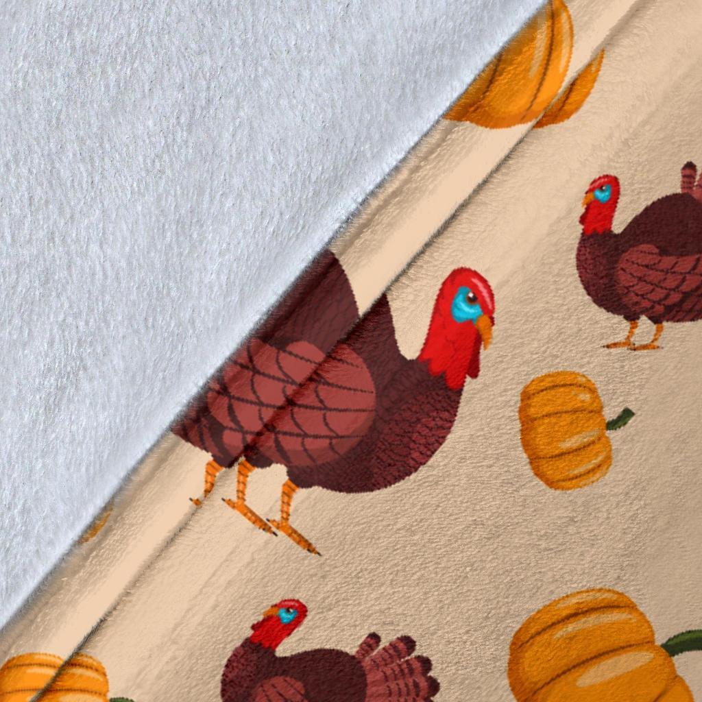 Thankgiving Turkey Pattern Print Blanket-grizzshop