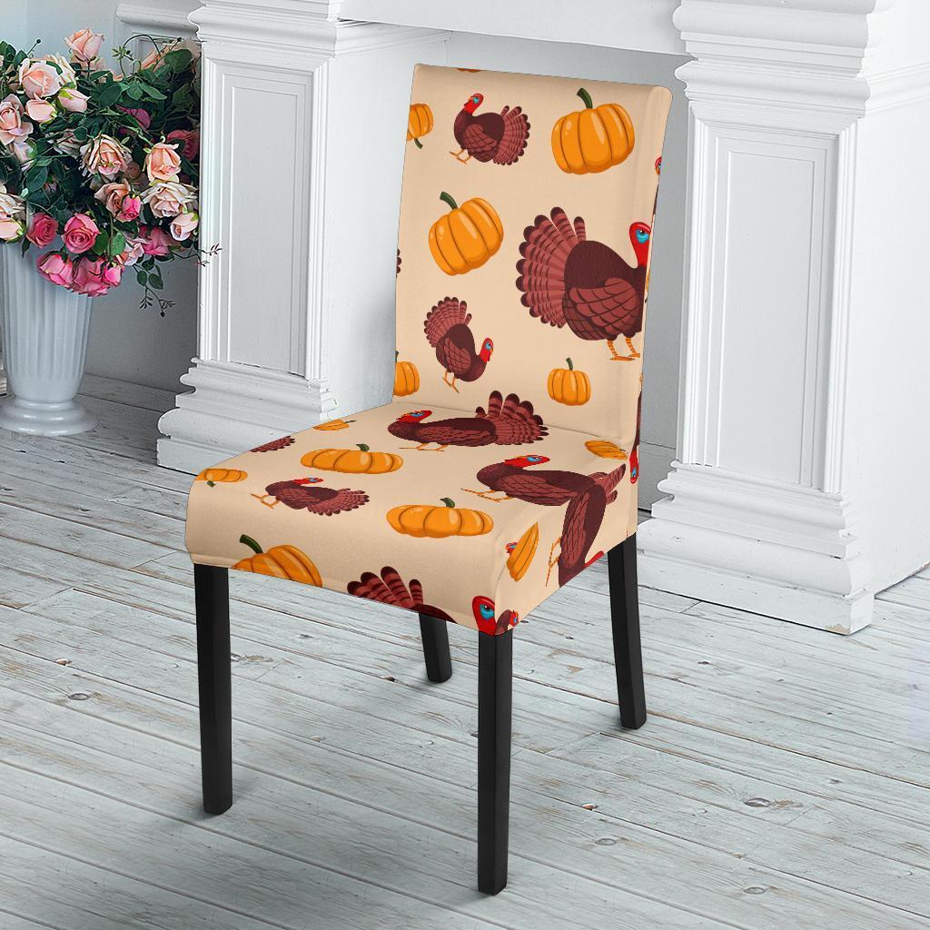 Thankgiving Turkey Pattern Print Chair Cover-grizzshop