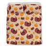 Thankgiving Turkey Pattern Print Duvet Cover Bedding Set-grizzshop