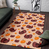 Thankgiving Turkey Pattern Print Floor Mat-grizzshop