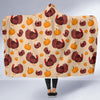 Thankgiving Turkey Pattern Print Hooded Blanket-grizzshop