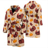 Thankgiving Turkey Pattern Print Men Long Robe-grizzshop