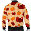 Thankgiving Turkey Pattern Print Men's Bomber Jacket-grizzshop