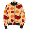 Thankgiving Turkey Pattern Print Men's Bomber Jacket-grizzshop