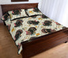 Thankgiving Turkey Print Pattern Bed Set Quilt-grizzshop