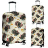 Thankgiving Turkey Print Pattern Luggage Cover Protector-grizzshop