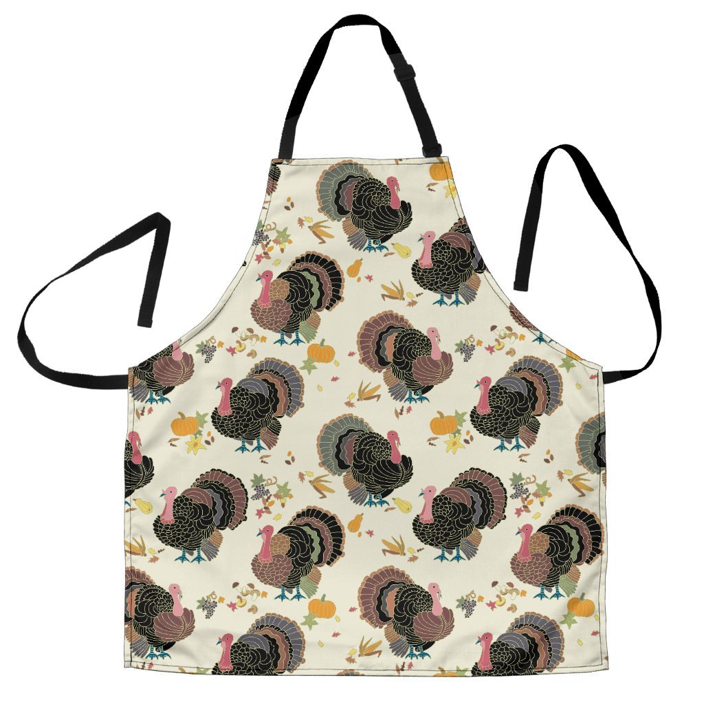 Thankgiving Turkey Print Pattern Men's Apron-grizzshop