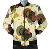 Thankgiving Turkey Print Pattern Men's Bomber Jacket-grizzshop